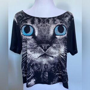 Cat Face Crop Top